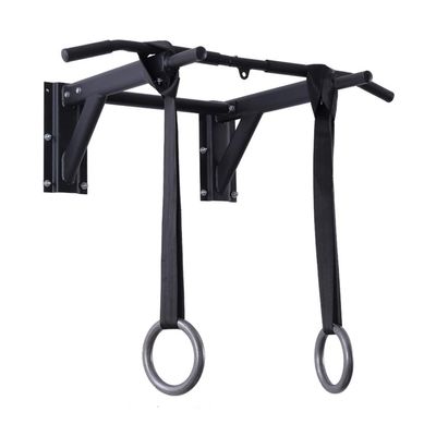Pull-up Bars AGYH Wall-Mounted Chin Up Bar and Gymnastic Rings, Corridor Horizontal Bar, Sandbag Resistance Band Suspension Bracket, Load 300kg