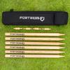 FORTRESS Wooden Cricket Stumps [ICC Regulation]  Professional Timber Stumps for Competitive Cricket (County Stumps (Pro), Junior (27in)) view 4