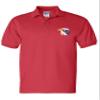 ALLNTRENDS Men's Polo T Shirt Bald Eagle Embroidered American Bird USA Top (XL, Red)