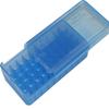 MTM Case-Gard P50SS-9M-24 Side Slide Ammo Box, 50 Round 9mm Luger 380 ACP 30 Luger 30 S Carry 32 S&W 9mm Makarov, USA Made, Clear Blue view 1
