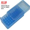 MTM Case-Gard P50SS-9M-24 Side Slide Ammo Box, 50 Round 9mm Luger 380 ACP 30 Luger 30 S Carry 32 S&W 9mm Makarov, USA Made, Clear Blue view 2