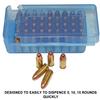 MTM Case-Gard P50SS-9M-24 Side Slide Ammo Box, 50 Round 9mm Luger 380 ACP 30 Luger 30 S Carry 32 S&W 9mm Makarov, USA Made, Clear Blue view 3