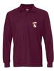 ALLNTRENDS Men's Polo Long Sleeve Shirt Bald Eagle Embroidered American USA (M, Maroon) view 1