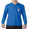 ALLNTRENDS Men's Polo Long Sleeve Shirt Bald Eagle Embroidered American USA (3XL, Royal Blue) view 4