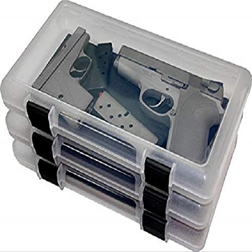 MTM In-Safe Handgun Storage and Organizing Case ISC12, Clear, 12-Inch (3-Pack)