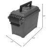 MTM TPC1S Tactical Pistol Case Subcompact, Water-resistant O-ring, Heavy-duty latching system, USA Made, Dark Gray view 4