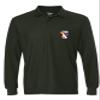 ALLNTRENDS Men's Polo Long Sleeve Shirt Bald Eagle Embroidered American USA (S, Forest Green) view 1