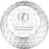Golf Ball Award, 3 1/4" Crystal Female Golf Paperweight Award, Custom Engraving Prime view 1