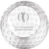 Golf Ball Award, 3 1/4" Crystal Male Golf Paperweight Award, Custom Engraving Prime view 1