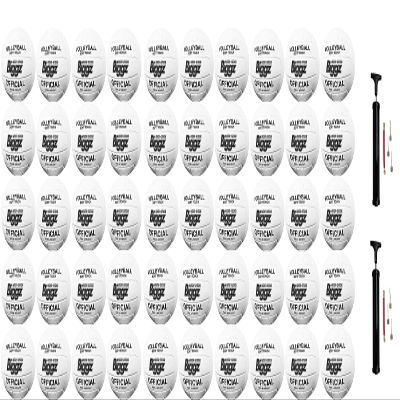 Biggz (50 Pack) Volleyballs - Soft Touch Leather - Indoor/Outdoor with Pumps