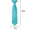 tiemart Boys' Clip-On Neckties (14", Turquoise) view 2