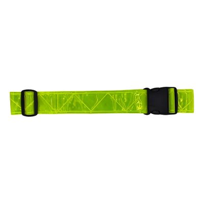 Stuart Promotional Products Lime Yellow Reflective Running Belt for High Visibility Safety - Adjustable Reflective Belt for Running, Walking, Cycling, Military & PT Gear