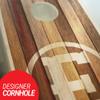 Skip's Garage Custom Barnwood Monogram Cornhole Set - Letter S + Corn Filled Bags - Include Hole Lights view 2