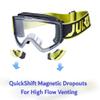 Julbo Quickshift Mountain Biking Performance Goggles, Black/Yelllow Frame - Spectron 0+2 Smoke Lens w/Red Flash & Clear Lens view 3