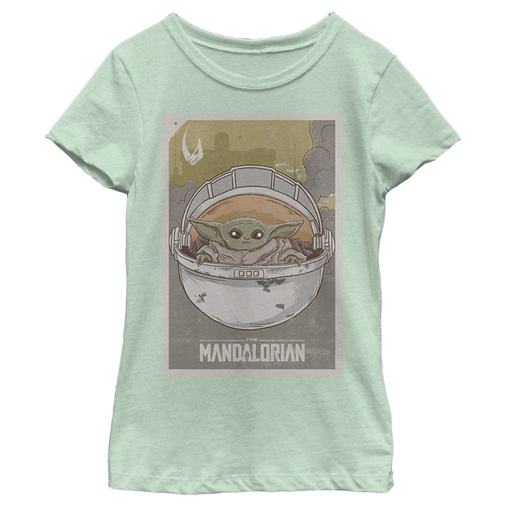 The Mandalorian Girl's Star Wars The Child Cradle T-Shirt - Mint - X Small