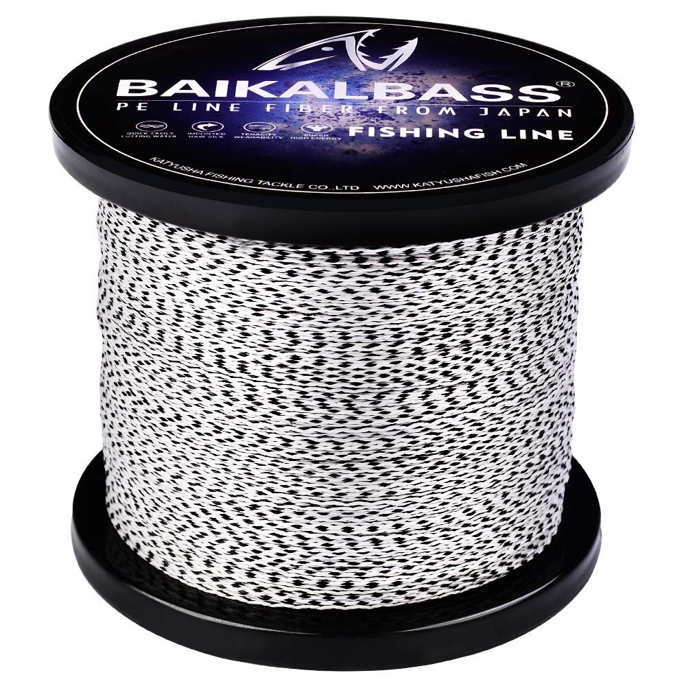 Super Strong Braided Fishing Line 8 Strands Stronger Strength Multifilament PE Braid Wire for Saltwater 10LB-300LB Hi-Grade Superline (1000M White Camo 70LB)