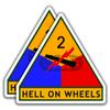 2nd Armored Division Decals U.S. 2 Stickers 5.5" W x 5.5" H Bogo view 1