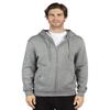 Threadfast Unisex Ultimate Fleece Full-Zip Hooded Sweatshirt XS HEATHER GREY view 2
