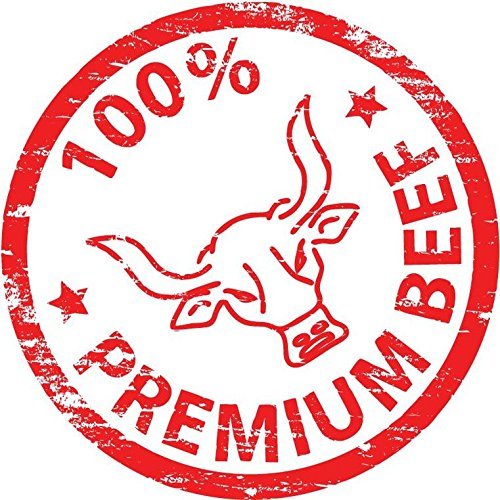 Zirni 100 Percent Premium Beef Food Rubber Stamp Sticker Decal Design