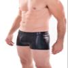 Revolver Fashion / Funstigators Festival Clothing: Men's Holographic Brief Booty Shorts With Front Pouch - Made in USA (X-Large, Holographic Black) view 2