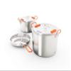 GSI Outdoors Glacier Stainless Steel Base Camper - Large - 3 Pieces Cookset - Compact, & Durable Pot Pan for Camping view 1