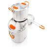 GSI Outdoors Glacier Stainless Steel Base Camper - Large - 3 Pieces Cookset - Compact, & Durable Pot Pan for Camping view 4