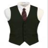 Gioberti Men's Formal Suit Vest Fit for Business or Casual Dress, Olive, Medium view 2