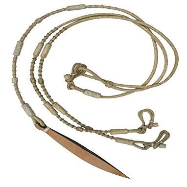 Showman Braided Natural Rawhide Romal Western Reins