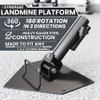 Synergee Landmine T-Bar Row Platform. 12.5 lb Exercise Platform with Sleeves for 2 & 1 Barbells and Battle Rope Anchor. Pivot Point for T Bar Attachment. view 2