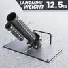 Synergee Landmine T-Bar Row Platform. 12.5 lb Exercise Platform with Sleeves for 2 & 1 Barbells and Battle Rope Anchor. Pivot Point for T Bar Attachment. view 3