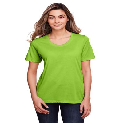 Core 365 Ladies' Fusion ChromaSoft Performance T-Shirt M ACID GREEN