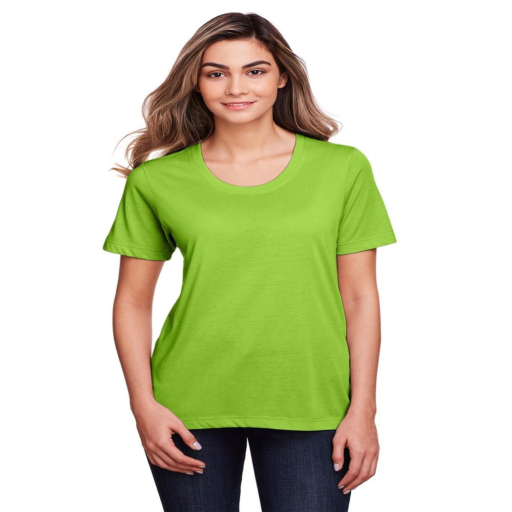 Core 365 Ladies' Fusion ChromaSoft Performance T-Shirt M ACID GREEN