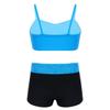Agoky Kids Girls' Top and Booty Shorts Ballet Dance Gymnastics Sports Leotard or Swimwear Swimming Costumes Sky_Blue 2PCS 3-4 view 2