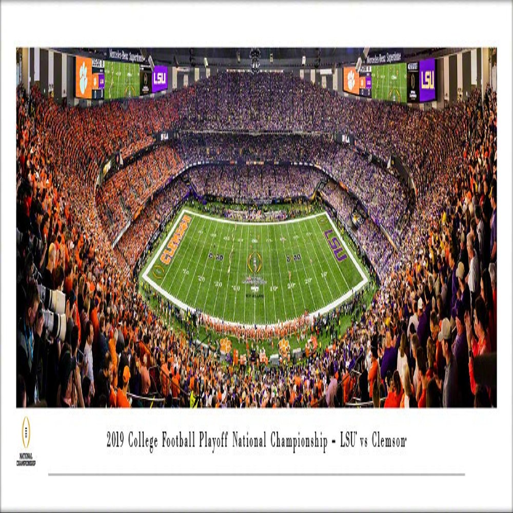 2019 College Football National Championship - LSU vs Clemson - Panoramic Posters and Framed Pictures by Blakeway Panoramas (Unframed)