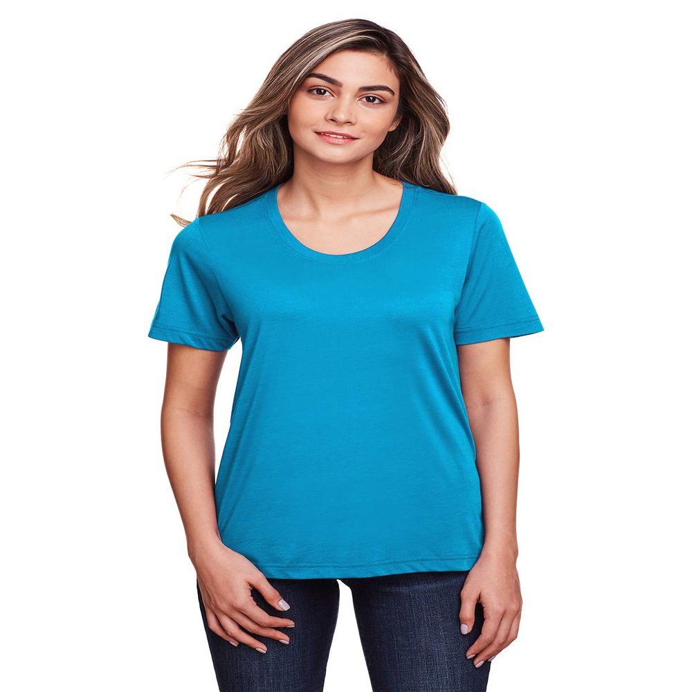 Core 365 Ladies' Fusion ChromaSoft Performance T-Shirt S ELECTRIC BLUE