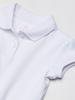 Chaps Toddler Girls' School Uniform Short Sleeve Interlock Polo, White, 4T view 2