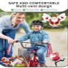 XJD Toddler Helmet Kids Bike Helmet Baby Multi-Sport Adjustable Skateboard for Kids Boys Girls Infant Lightweight for Age 1 and Older (Black, X-Small: 18.11"-20.08" / 46-51 cm) view 3