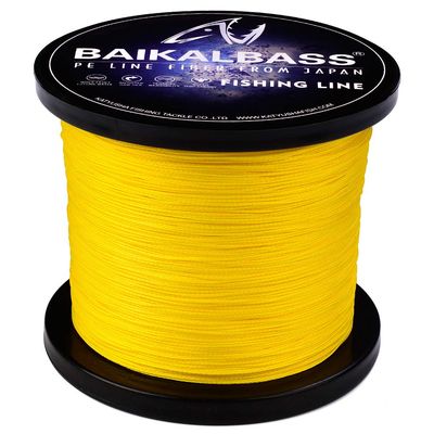 Super Strong Braided Fishing Line 8 Strands Stronger Strength Multifilament PE Braid Wire for Saltwater 10LB-300LB Hi-Grade Superline (1000M Yellow 20LB)