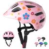 XJD Toddler Helmet Kids Bike Helmet for Infant/Baby Multi-Sport Adjustable Skateboard for Kids Boys Girls Lightweight for Age 1 and Older (Pink Flowers, Small: 20.47"- 22.05" / 52-56 cm) view 1