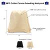 Liberty Bags 8875 Cotton Canvas Drawstring (Full Case of 72) (Black) view 2