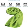 TANCANO Sports Towel for Instant Cooling Relief Microfiber Towels for Golf Workout Swimming Gym Yoga Travel Camping Fitness 40"x12" Sweat Towel (Green 2 Pack) view 4