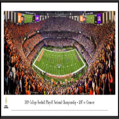 2019 College Football National Championship - LSU vs Clemson - Panoramic Posters and Framed Pictures by Blakeway Panoramas (Standard Frame)
