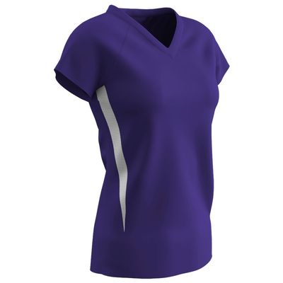 Champro Spike Ladies Polyester Volleyball Jersey, Purple, White, Medium
