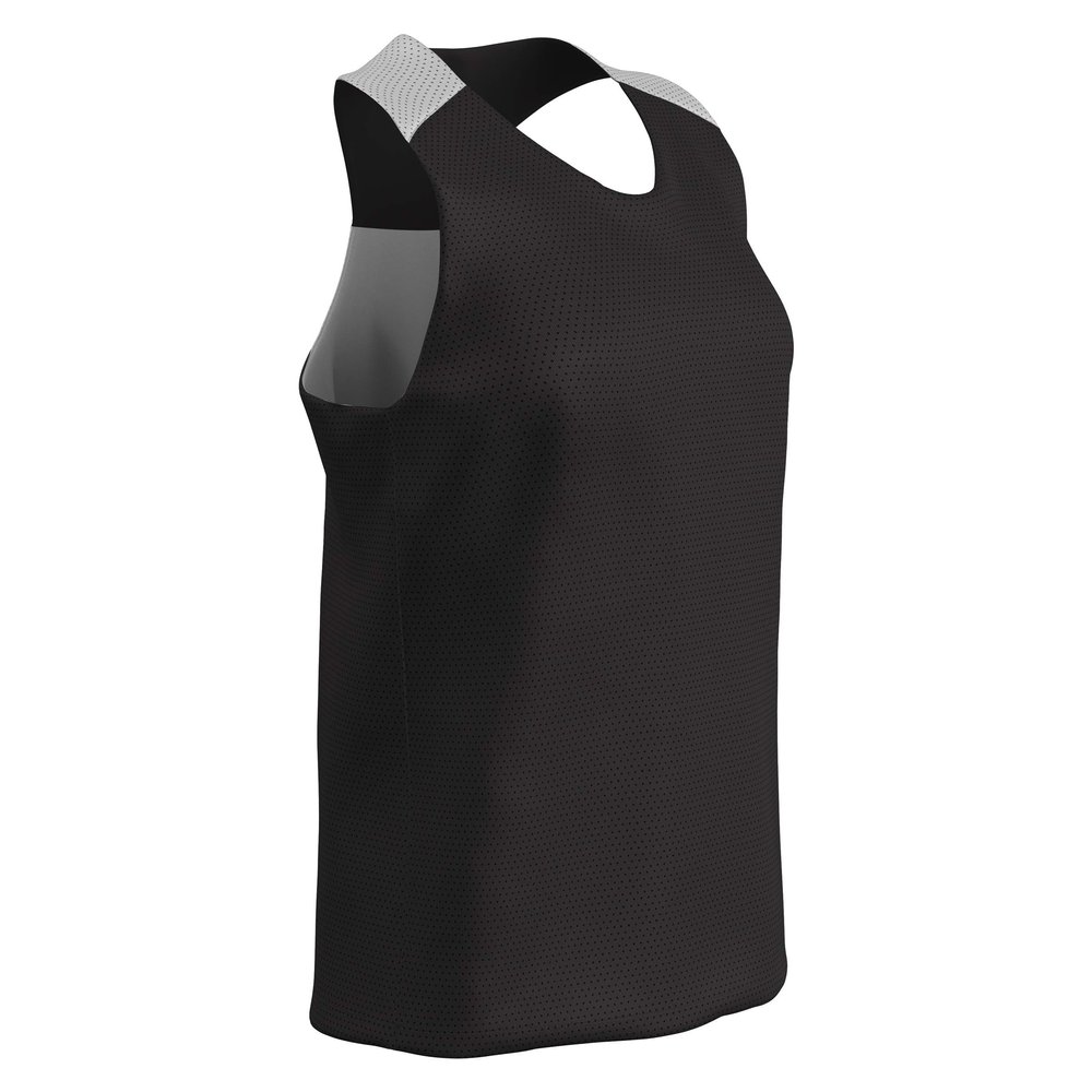 CHAMPRO womens Middie Girls' Jersey Middle Reversible Girls Lacrosse Polyester Pinnie, Black, Large US