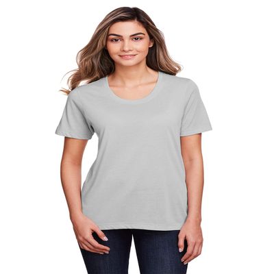 Core 365 Ladies' Fusion ChromaSoft Performance T-Shirt L PLATINUM