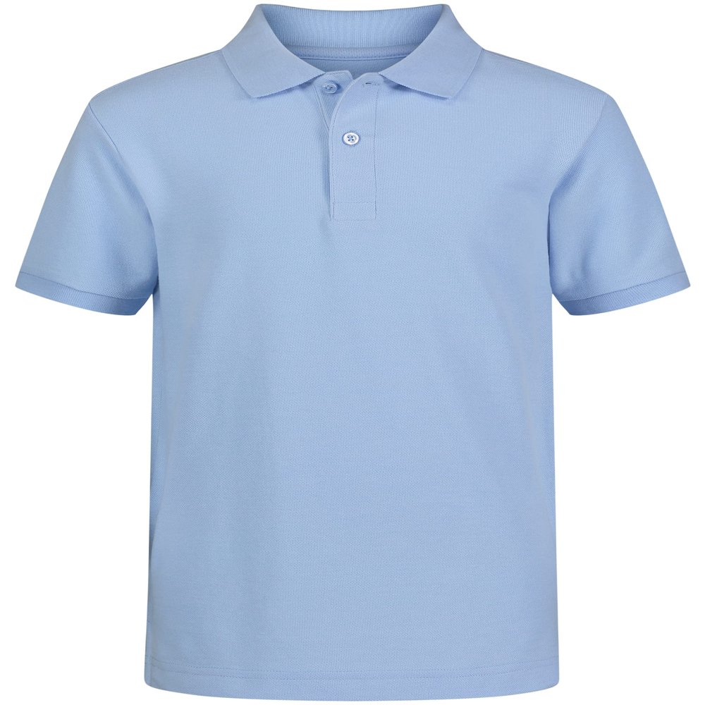 Izod Toddler Boys' School Uniform Short Sleeve Pique Polo, Light Blue, 4T