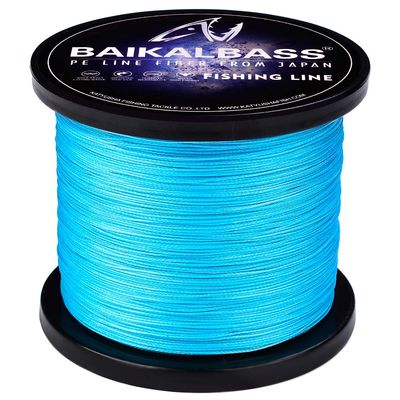 Super Strong Braided Fishing Line 8 Strands Stronger Strength Multifilament PE Braid Wire for Saltwater 10LB-300LB Hi-Grade Superline (1000M Blue 35LB)