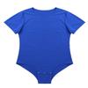 Kaerm Men Adults One Piece Round Neck Leotard Short Sleeves Press Crotch T-shirt Bodysuit Romper Pajamas Blue XX-Large view 4