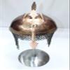 Rajasthan Gems Rajput Soldier Steel Engraved Copper Color Helmet Armour with Stand Decorative view 2