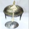 Rajasthan Gems Rajput Soldier Steel Engraved Yellow Color Helmet Armour with Stand Decorative view 2